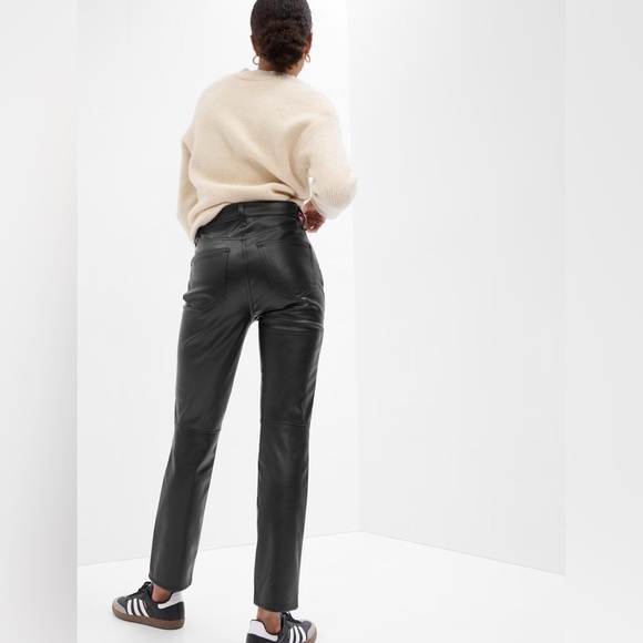 NWT GAP Vintage Slim High Rise Faux Leather Pant - Picture 3 of 9